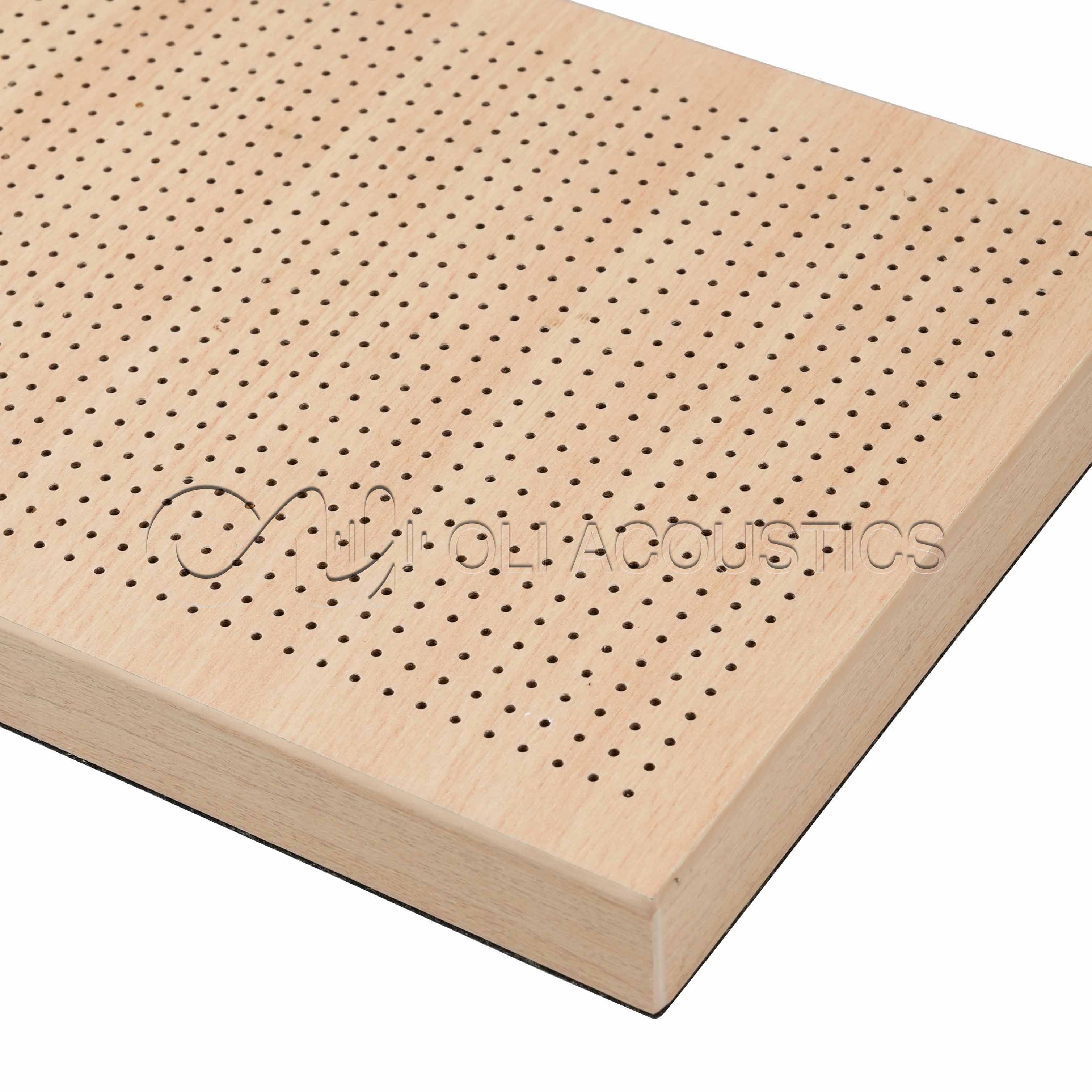 wooden perforated acoustic panel